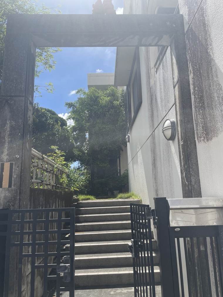 Two garage entrances side by side